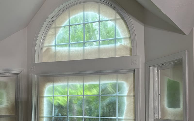 Arched window close-up